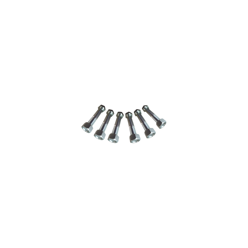 Juego de 6 Tornillos y tuercas de Acero inoxidable de 3/4" x 2 1/2.