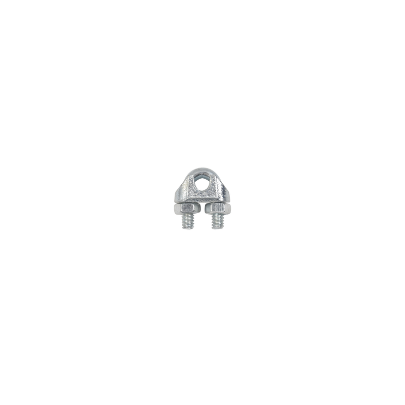 Abrazadera tipo perro o nudo, para cable de 1/4.