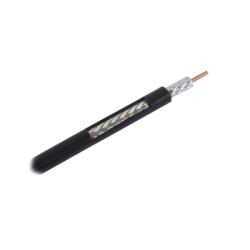 Bobina de 100m, Cable Coaxial de 50 Ohm, Conductor de Cobre Sólido. 20 años de servicio al exterior.