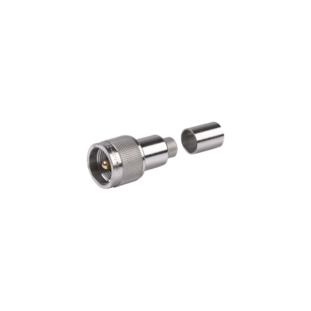 Conector UHF macho plegable con pin cautivo para cables RG8
