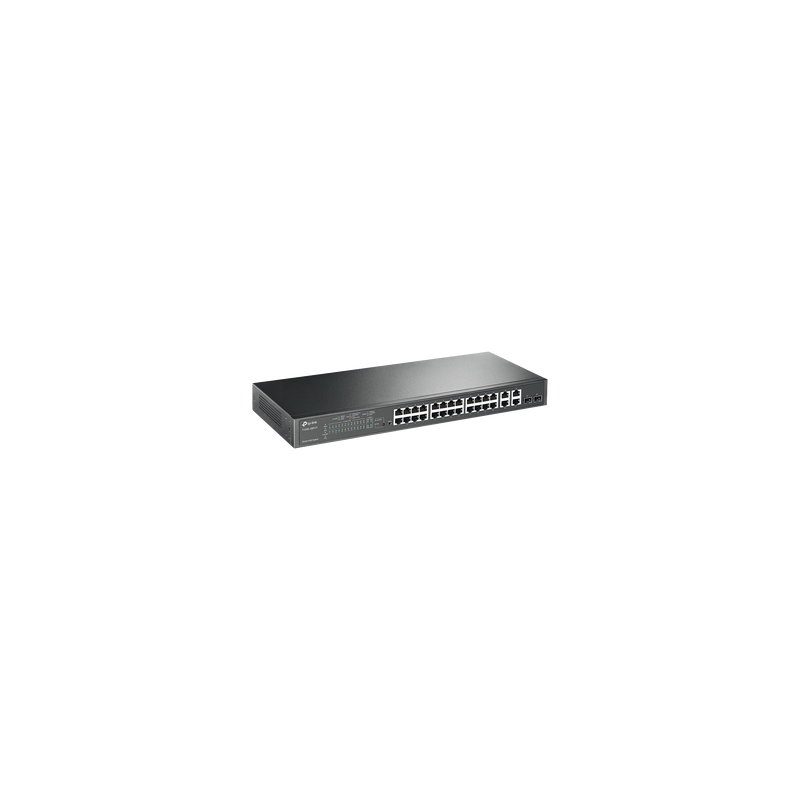 Smart Switch PoE+ administrable Capa 2, 24 puertos 10/100 Mbps, 4 puertos 10/100/1000 Mbps + 2 puertos SFP combo, 180 W Smart Switch PoE+ administrable Capa 2, 24 puertos 10/100 Mbps, 4 puertos 10/100/1000 Mbps + 2 puertos SFP combo, 180 W
