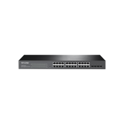 Switch inteligente TP-Link administrable 24 puertos RJ45 10/100/1000mbps + 4 SFP gigabit JetStream