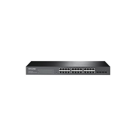 Switch inteligente TP-Link administrable 24 puertos RJ45 10/100/1000mbps + 4 SFP gigabit JetStream