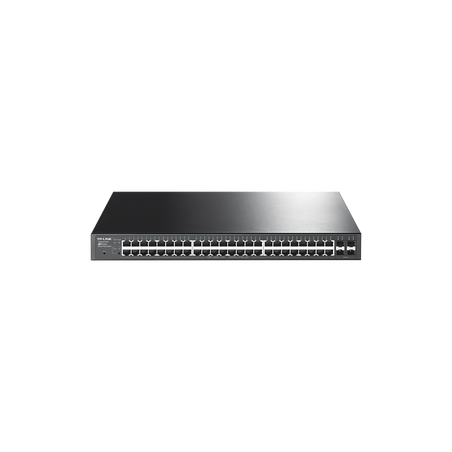 Switch inteligente TP-Link (tl-sg2452p) 48 puertos RJ45 10/100/1000mbps Poe+ administrable con 4 ranuras SFP gigabit JetStream