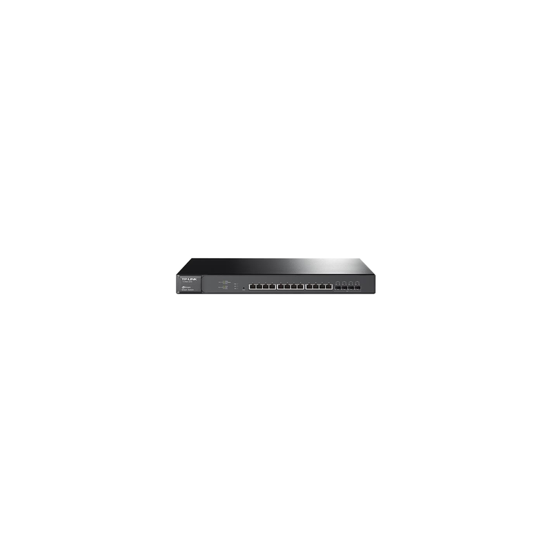 Switch TP-Link inteligente Jetstream capa 2 con 12 puertos RJ45 de 10GBase-t y 4 puertos de fibra de 10g SFP+ Switch TP-Link inteligente Jetstream capa 2 con 12 puertos RJ45 de 10GBase-t y 4 puertos de fibra de 10g SFP+