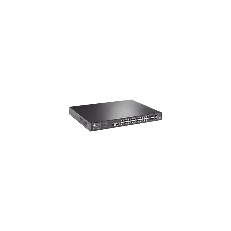 Switch administrable TP-Link capa 3 apilable 24 puertos RJ45 gigabit + 4 slots SFP hasta 10g
