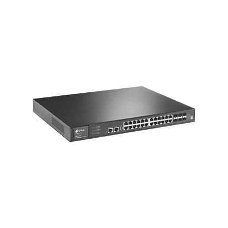 Switch administrable TP-Link capa 3 apilable 24 puertos RJ45 gigabit + 4 slots SFP hasta 10g