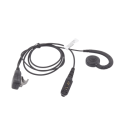 Micrófono de solapa con audífono ajustable al oído para radios ICOM IC