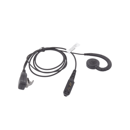 Micrófono de solapa con audífono ajustable al oído para radios ICOM IC-F50, 60, 50V, 60V, 3161, 4161