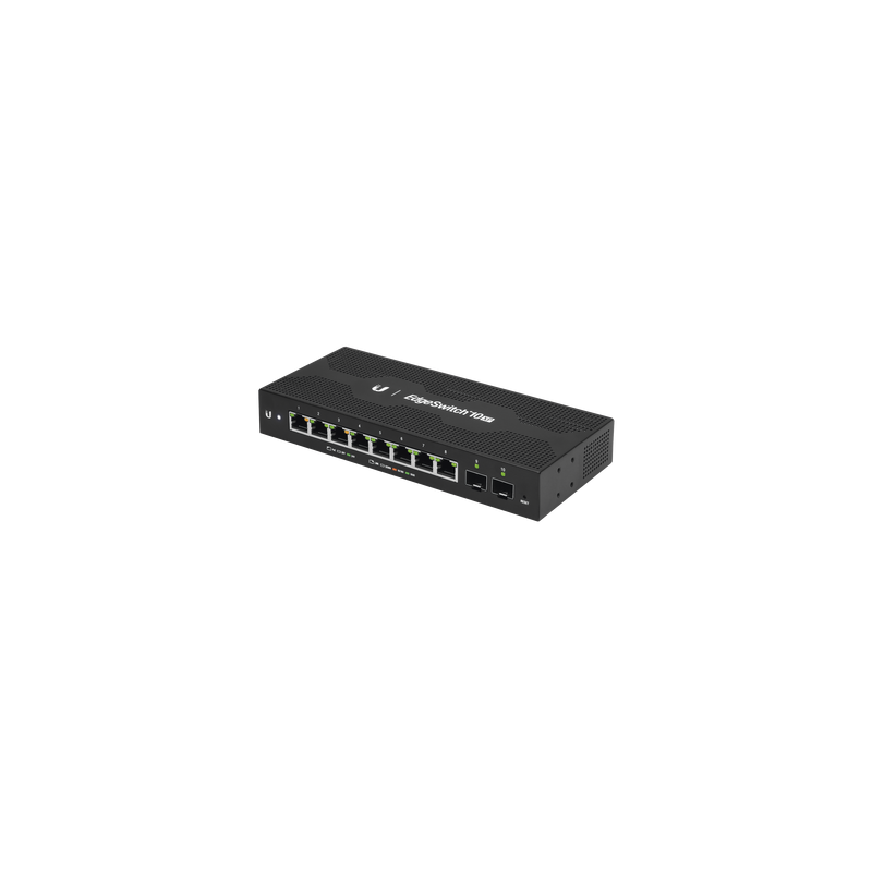 Edgeswitch 10x administrable de 8 puertos gigabit PoE pasivo 24vdc + 2 puertos SFP