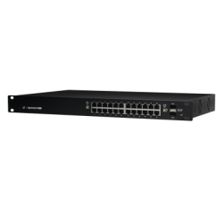 Switch EdgeMAX Administrable de 24 Puertos Gigabit con PoE+/PoE Pasivo 24V + 2 Puertos SFP