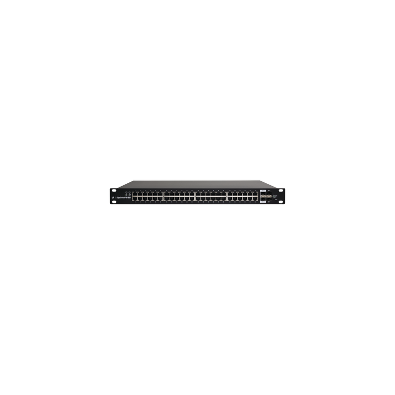 Switch EdgeMAX Administrable de 48 Puertos Gigabit con PoE+/PoE Pasivo 24V + 2 Puertos SFP Switch EdgeMAX Administrable de 48 Puertos Gigabit con PoE+/PoE Pasivo 24V + 2 Puertos SFP