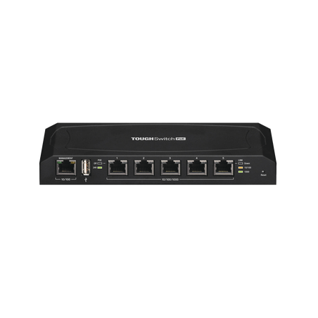 Switch PoE Gigabit Ethernet de 5 puertos para equipos Ubiquiti (24 Vcc).