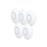 Paquete de 5 Access point unifi HD 802.11ac wave 2 mu-mimo 4x4 para alta densidad de usuarios, hasta 500 usuarios wifi sin alime