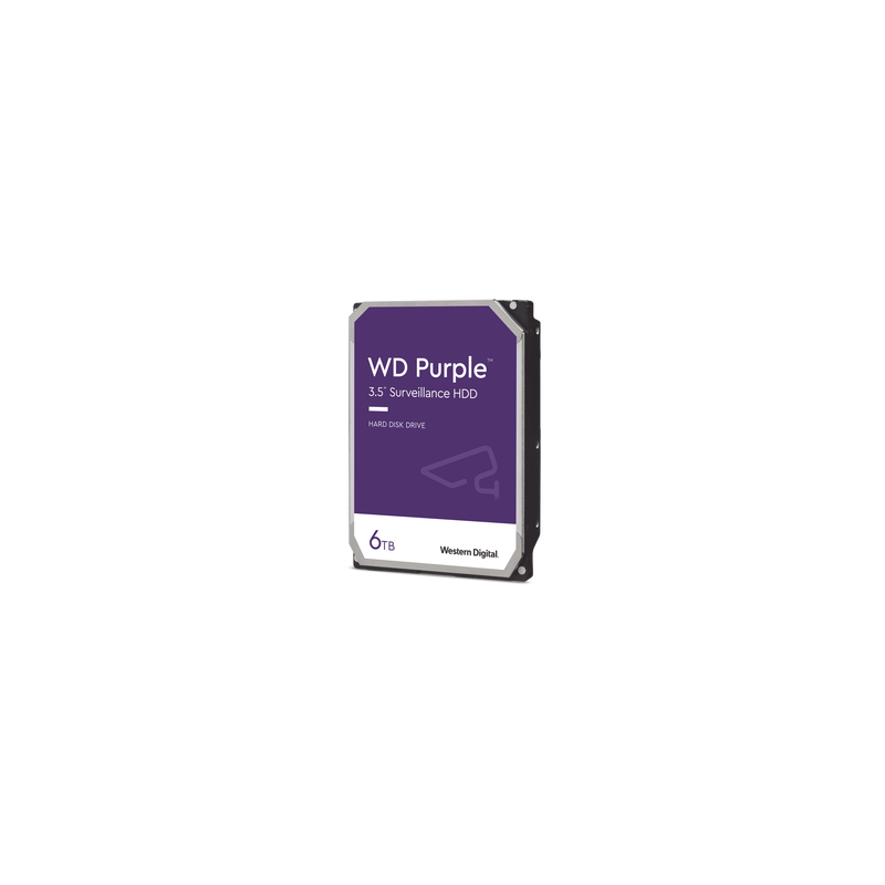 Disco duro interno WD Purple 3.5 6TB SATA3 6GB/s 256MB 24x7 para DVR y NVR de 1-16 bahías y 1-64 cámaras Disco duro interno WD Purple 3.5 6TB SATA3 6GB/s 256MB 24x7 para DVR y NVR de 1-16 bahías y 1-64 cámaras