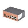 Switch no administrable 5 puertos PoE gigabit, 1 SFP, alimentación DC Switch no administrable 5 puertos PoE gigabit, 1 SFP, alimentación DC