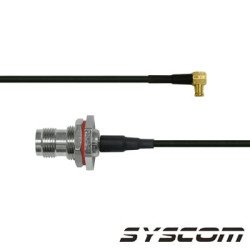 Cable RG-174/U de 30 cm, con Conectores MCX Macho en Angulo Recto a TN