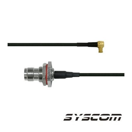 Cable RG-174/U de 30 cm, con Conectores MCX Macho en Angulo Recto a TN