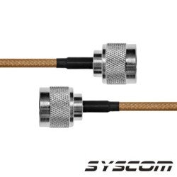 Cable Coaxial RG-142/U de 60 cm. para 50 Ohm, con Conectores N Macho a