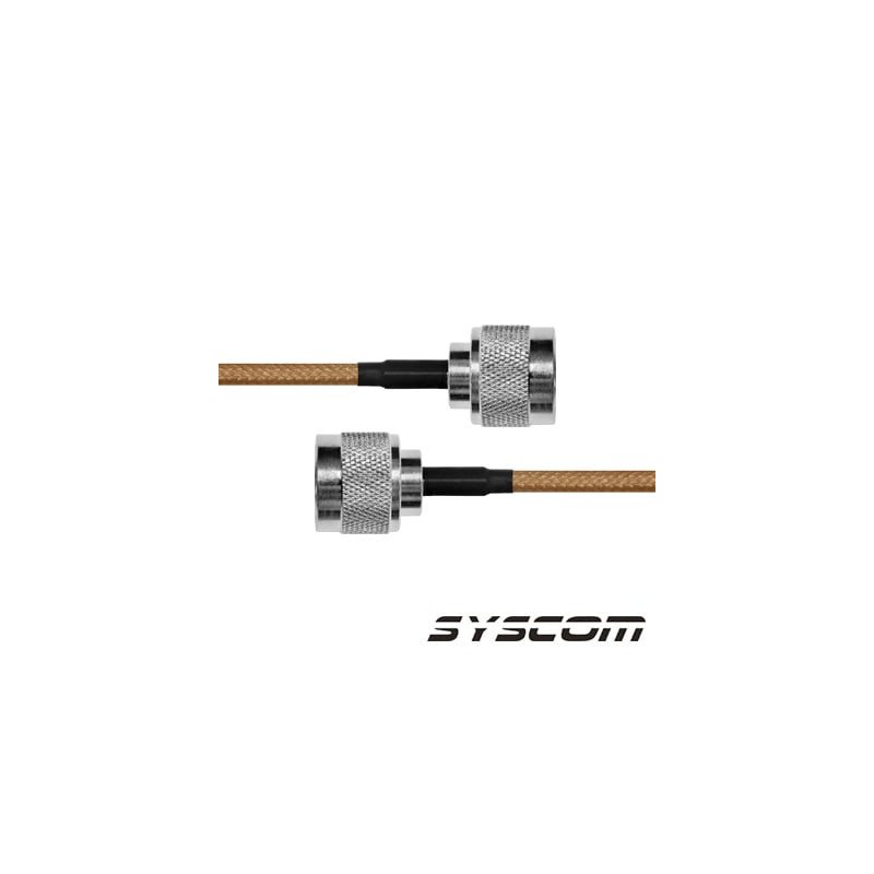 Cable Coaxial RG-142/U de 60 cm. para 50 Ohm, con Conectores N Macho a N Macho.