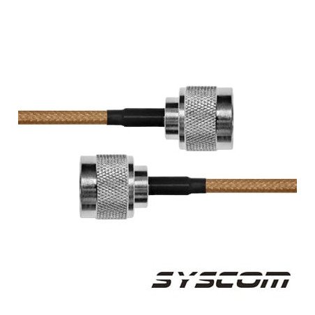 Cable Coaxial RG-142/U de 60 cm. para 50 Ohm, con Conectores N Macho a N Macho.