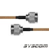 Cable Coaxial RG-142/U de 60 cm. para 50 Ohm, con Conectores N Macho a