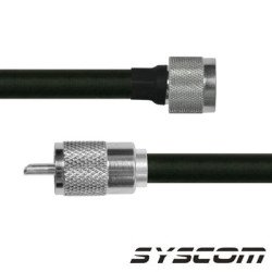 Cable Coaxial RG-214/U de 180 cm, con conectores N Macho a UHF Macho (