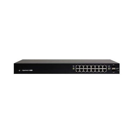 Switch EdgeMAX Administrable de 16 Puertos Gigabit con PoE+/PoE Pasivo 24V + 2 Puertos SFP