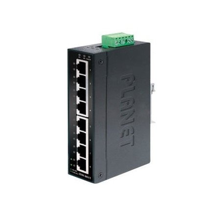 Switch industrial de 8 puertos 10/100Mbps -40~75°C