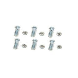 Paquete de 6 tornillos con tuercas de Acero inoxidable 1/4 x 1 1/4".