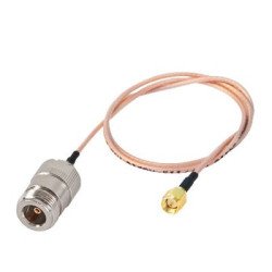 Jumper con Cable RG-316 conectores N Hembra, SMA Macho Inverso 60 cm.