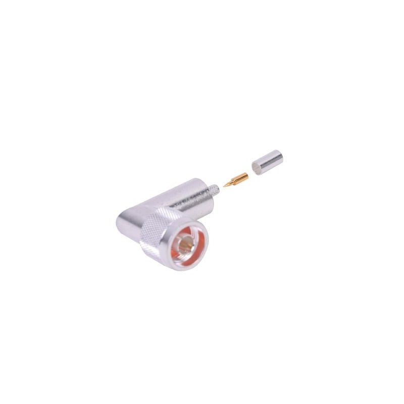 Conector N macho en A/R de anillo plegable para cable RG-58/U.