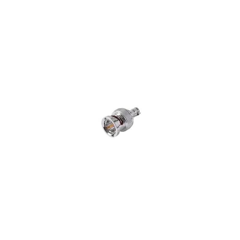 Conector bnc macho plegable para cable mini-coaxial 75 ohm, RG-179 especial.