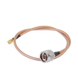 Cable de 60 cm tipo RG-142/U con conectores N Macho y SMA Macho Invers