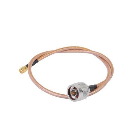 Cable de 60 cm tipo RG-142/U con conectores N Macho y SMA Macho Invers