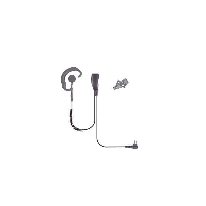 Micrófono de solapa estilo gancho para Icom icf-11, 14, 3021, 3013, 3103, 3003. Se fija al equipo con tornillos.