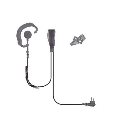 Micrófono de solapa estilo gancho para Icom icf-11, 14, 3021, 3013, 3103, 3003. Se fija al equipo con tornillos.