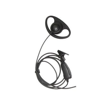 Micrófono de solapa con gancho auricular en forma de D para radios Mot