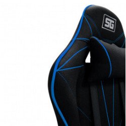 Silla Gaming Vorago CGC500-BL - Asiento acolchado, Negro/Azul