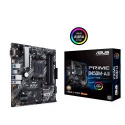 Tarjeta madre ASUS PRIME B450M-A II/CSM, AMD, Enchufe AM4, AMD Ryzen 3000 Series, Enchufe AM4, DDR4-SDRAM, 128 GB