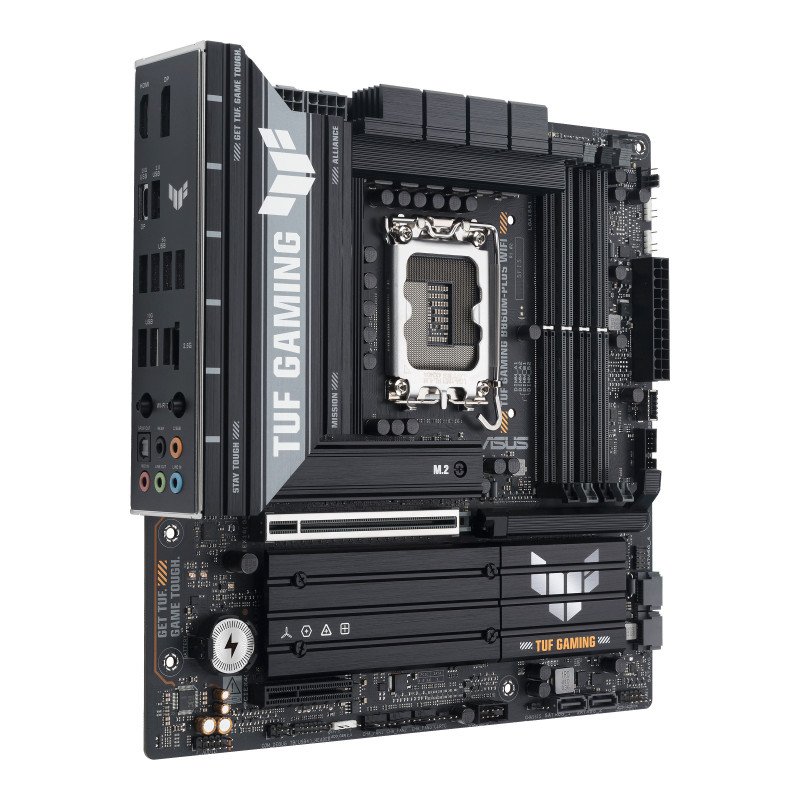 Tarjeta madre ASUS TUF GAMING B860M-PLUS WIFI, Intel, LGA 1851 (Socket V1), Intel Core Ultra (Series 2), DDR5-SDRAM, 256 GB