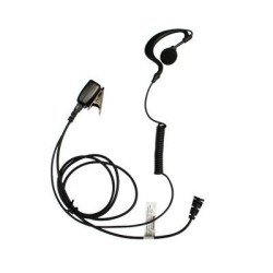 Micrófono de solapa con auriculares CON AURICULARES DE GANCHO EN FORMA